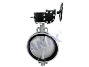 Gear operated wafer Type Butterfly Valve with Rubber Lining